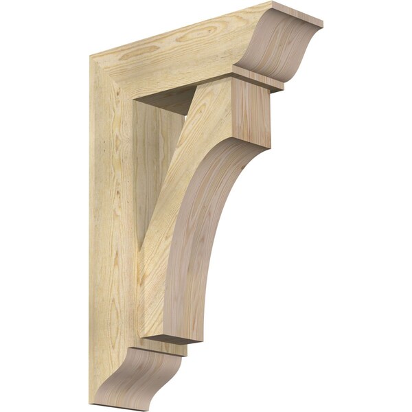 Ekena Millwork Westlake Traditional Rough Sawn Bracket w/ Offset Brace, Douglas Fir, 8"W x 24"D x 36"H BKT0806X24X36WTL01RDF - main